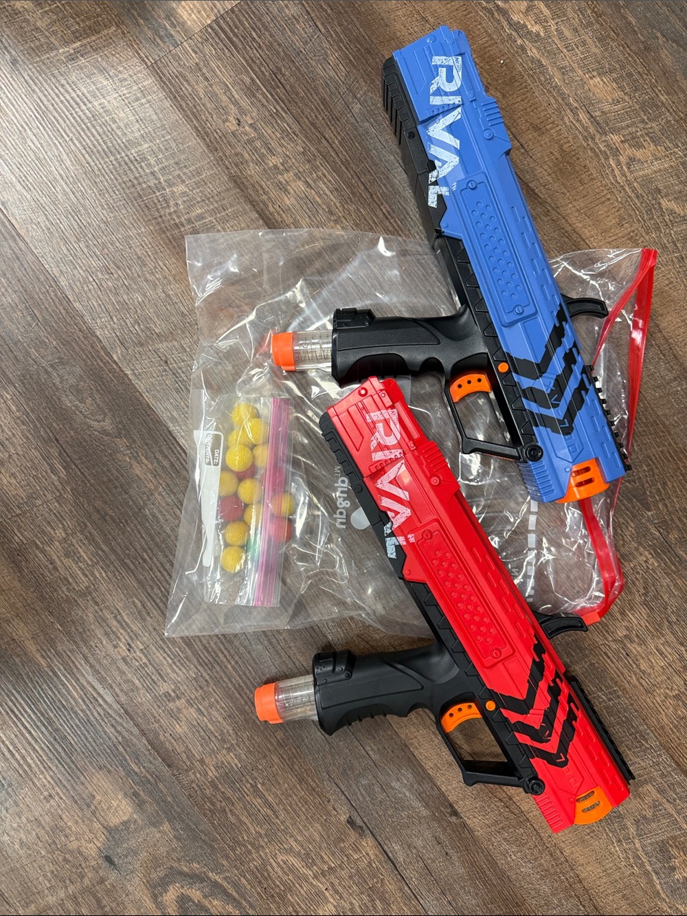 Nerf Rival Dual Pack Foam Ball Blasters - Red & Blue